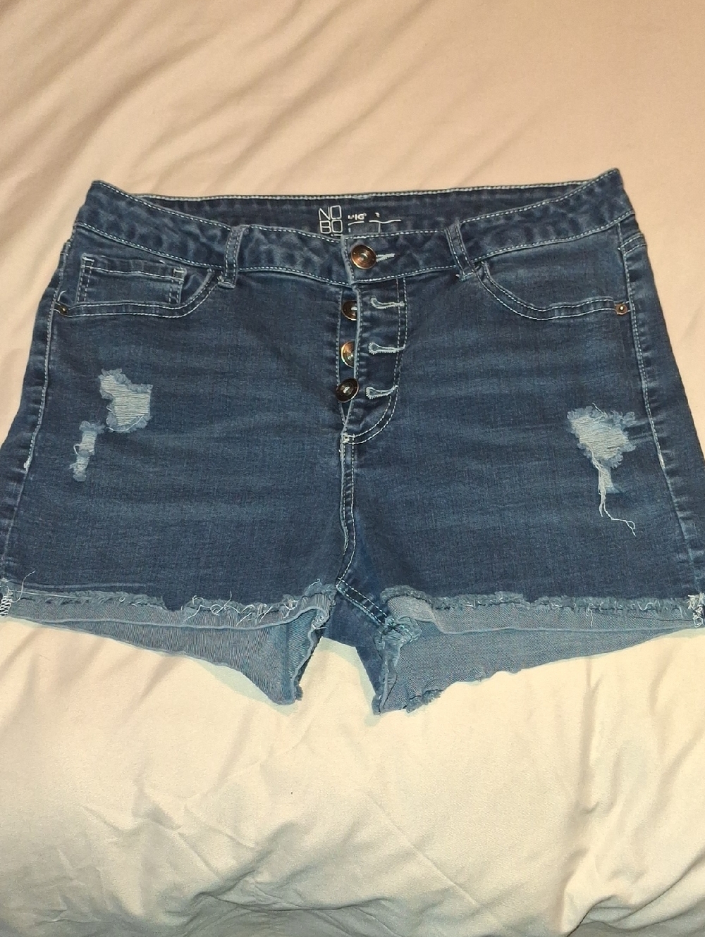 Nobo High Rise Stretch Denim Shorts